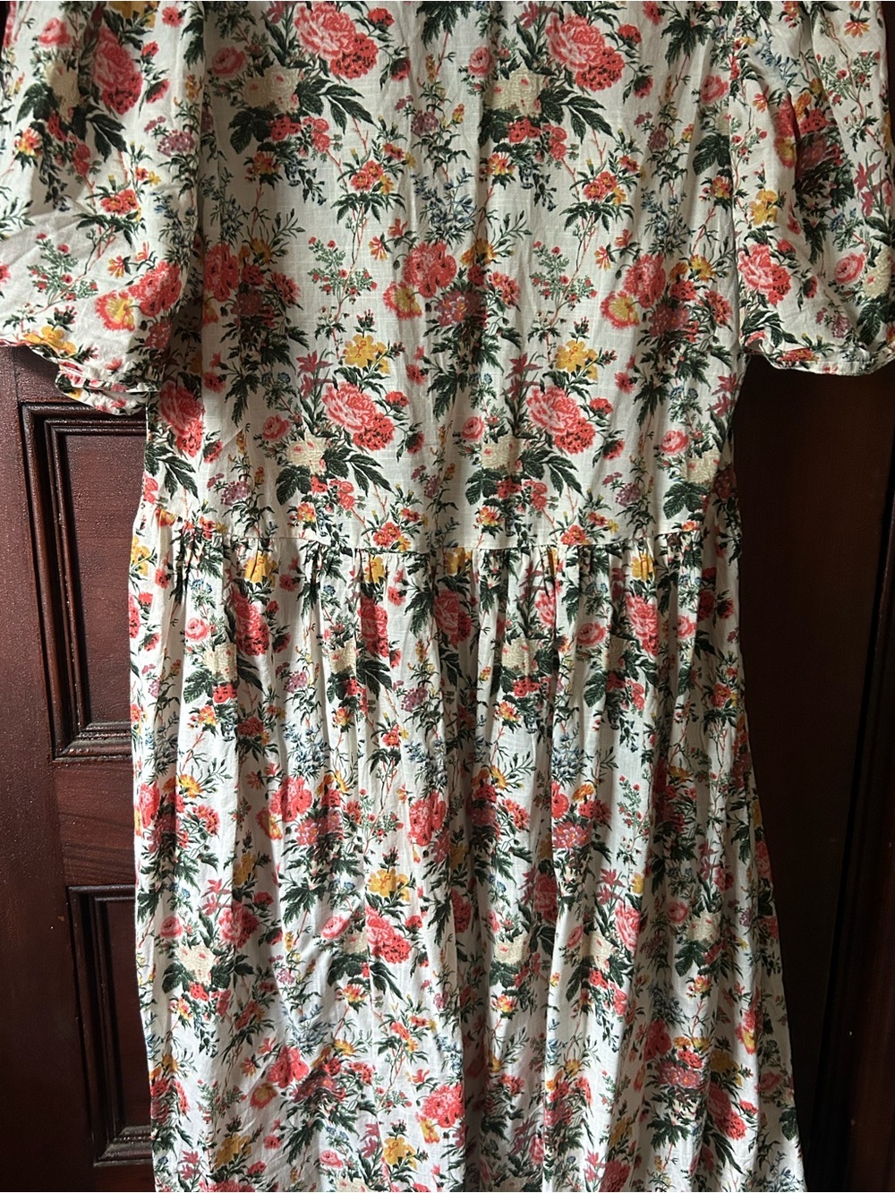 THE GREAT. The Wish Dress Floral V-Neck Flowy Midi Size Medium Boho Cottagecore - Picture 6 of 9